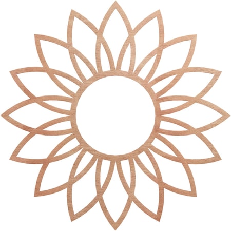 Ekena Millwork Daisy Wood Fretwork Pierced Ceiling Medallion, Cherry, 36"OD x 13 7/8"ID x 3/8"T CMWP36X36X0375DACH